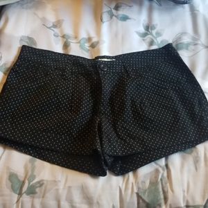 Polka dot shorts.
